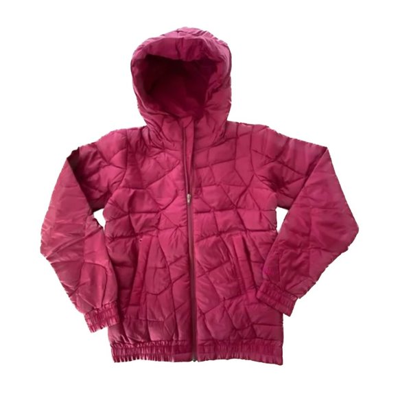 Patagonia Aliso Down Jacket Bomber Style Womens XS Magenta color w/ Hood - Picture 2 of 14